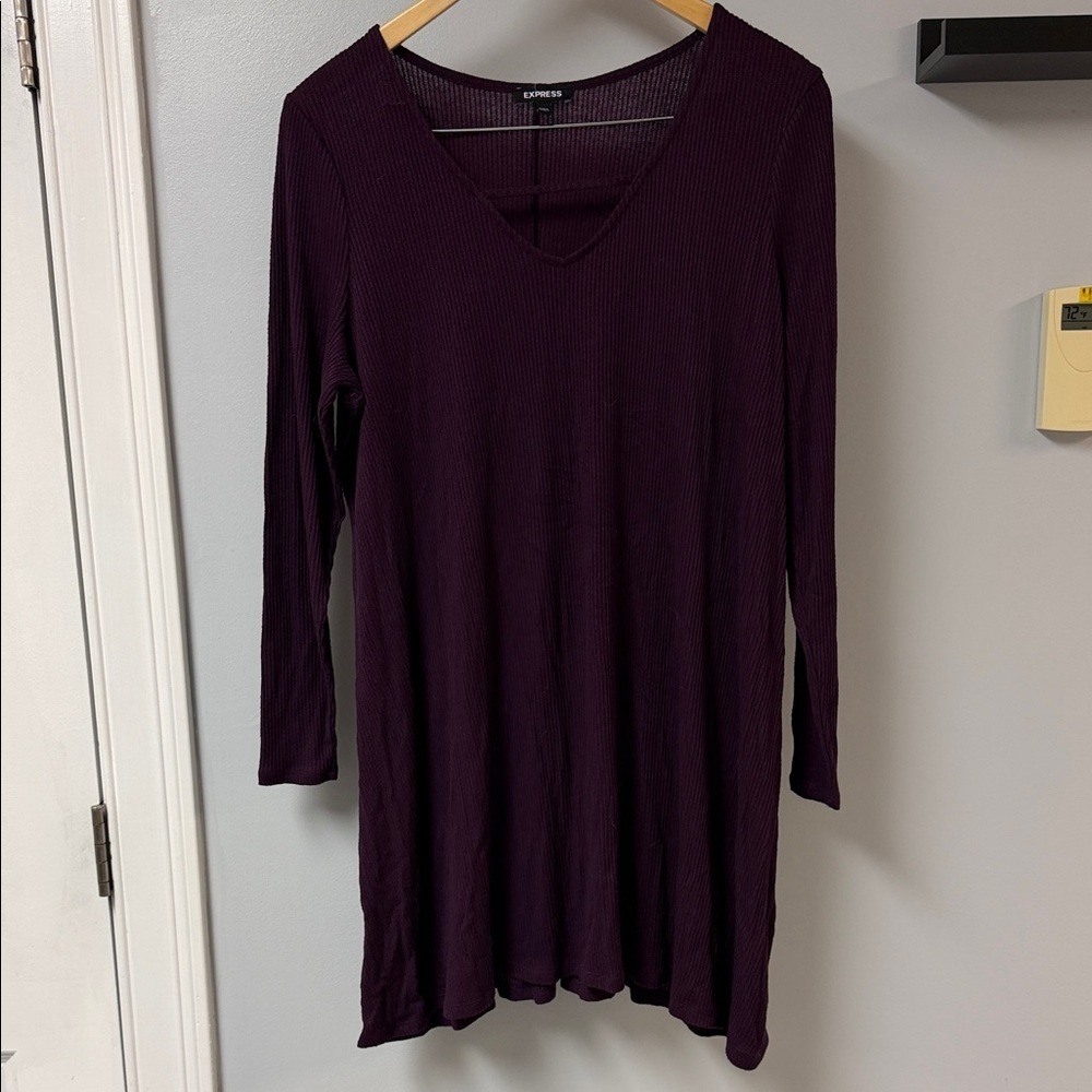 Express Long Sleeve Flowy Dress